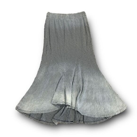 AG Adriano Goldschmied Flared Striped Distressed Skirt Size Extra Small - Picture 1 of 6